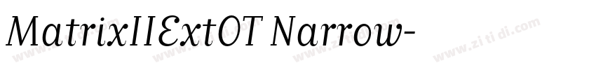 MatrixIIExtOT Narrow字体转换